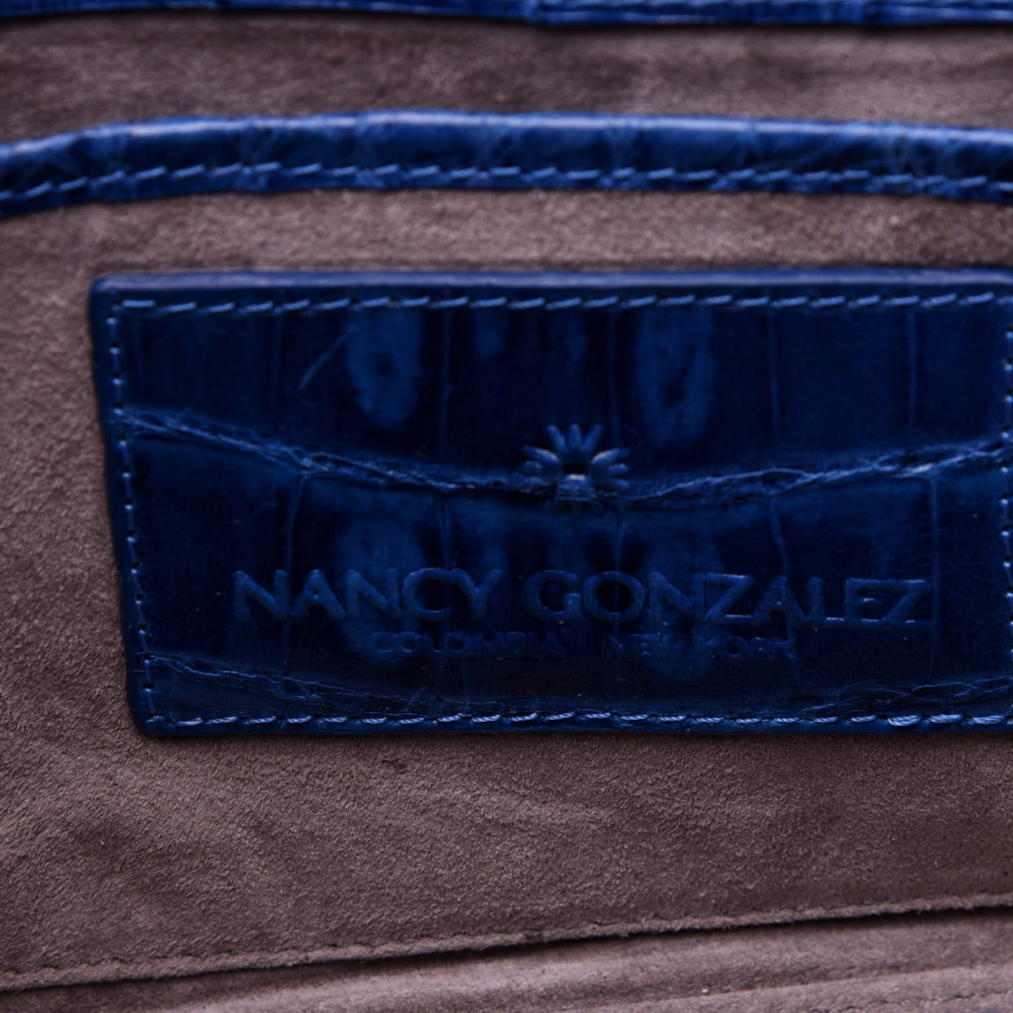 Crocodile Clutch Blue