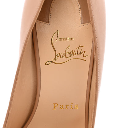 Christian Louboutin Kid Bareta 100 Pumps 37 Nude Light Gold 9 of 22