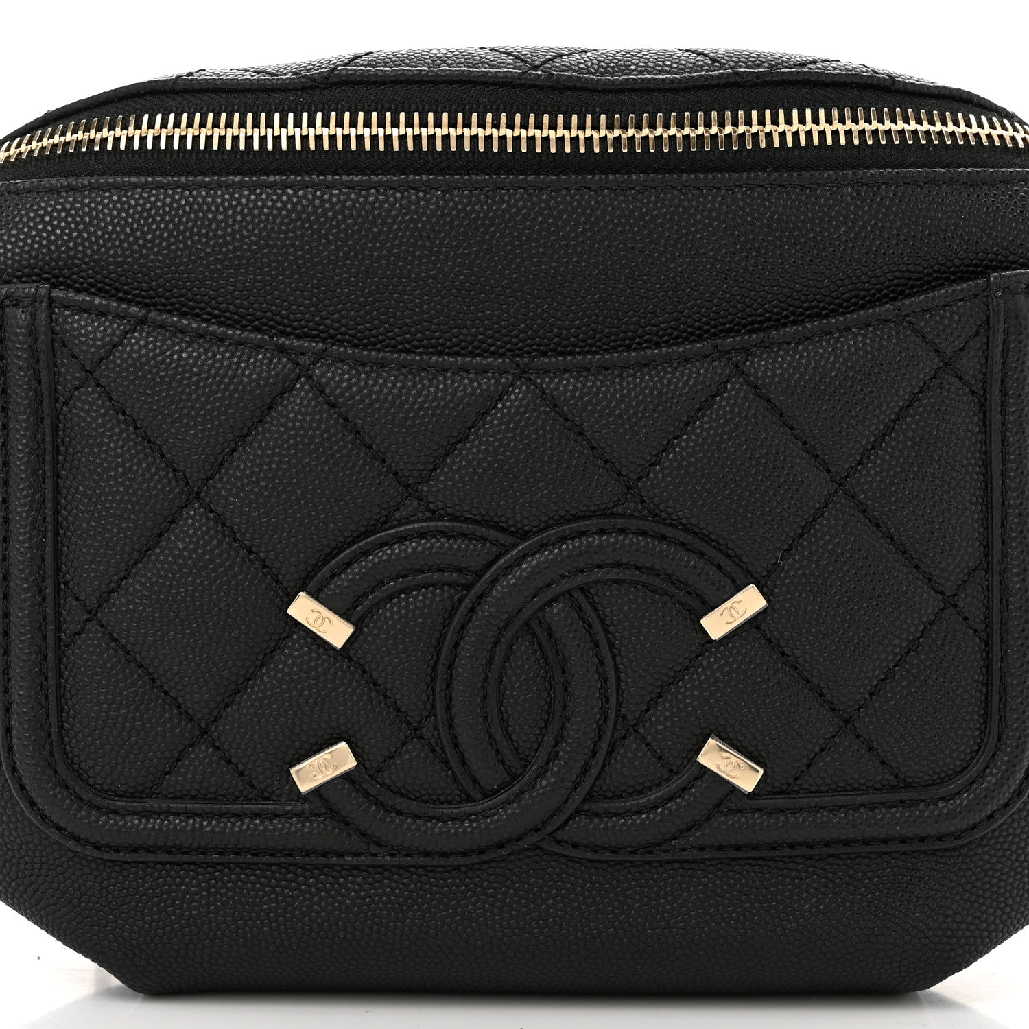 Chanel Caviar Quilted Filigree Waist Bag Black 8 of 10