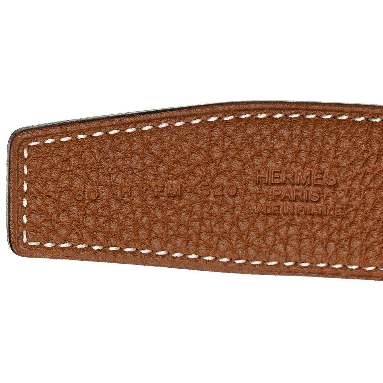 Hermes Box Togo 32mm H Belt 80 32 Black Gold 4 of 8