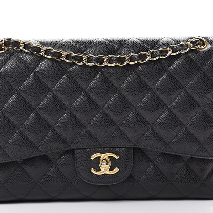 Chanel Caviar Quilted Jumbo Double Flap Black 11 of 17