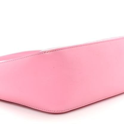 Givenchy Coated Canvas Logo 4G Embossed Small Moon Cut Out Shoulder Bag Pink 9 of 10