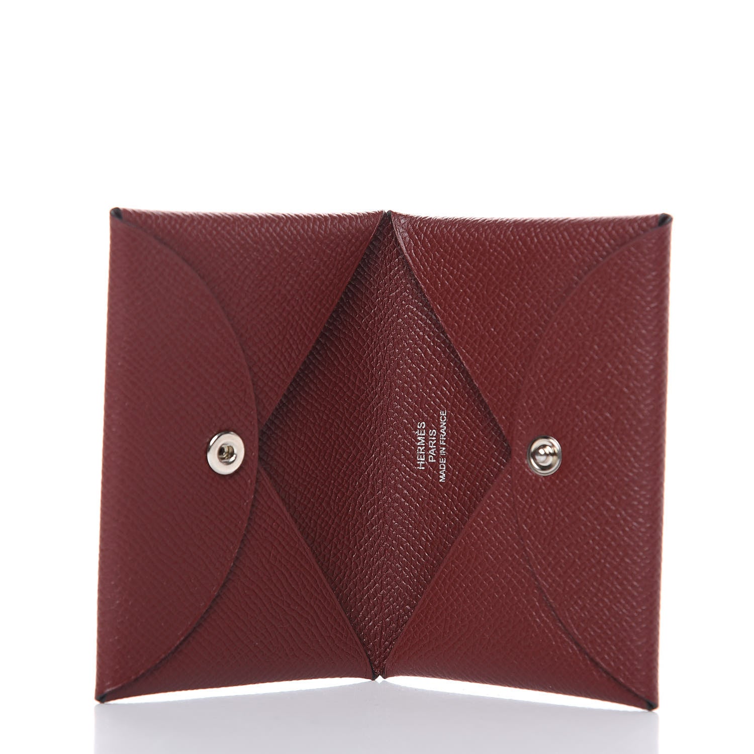 Hermes Epsom Calvi Card Case Rouge H 5 of 7