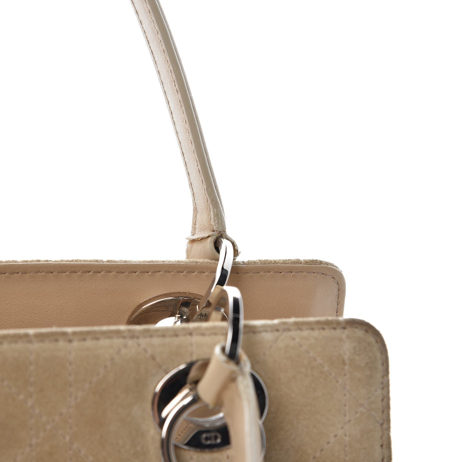 Christian Dior Suede Cannage Stitched East West Lady Dior Beige 11 of 25