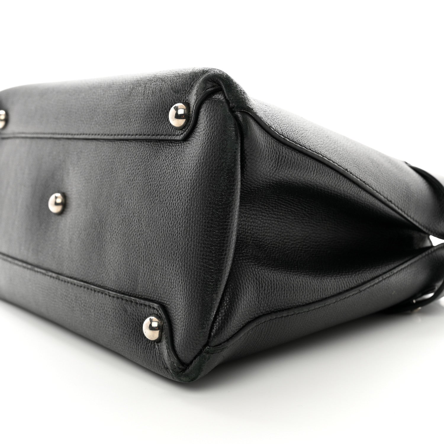 Burberry Derby Calfskin House Check Medium Banner Tote Black 11 of 13