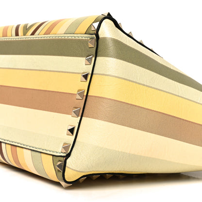 Valentino Garavani Vitello Native Couture 1975 Small Rockstud Double Handle Tote Multicolor 9 of 9