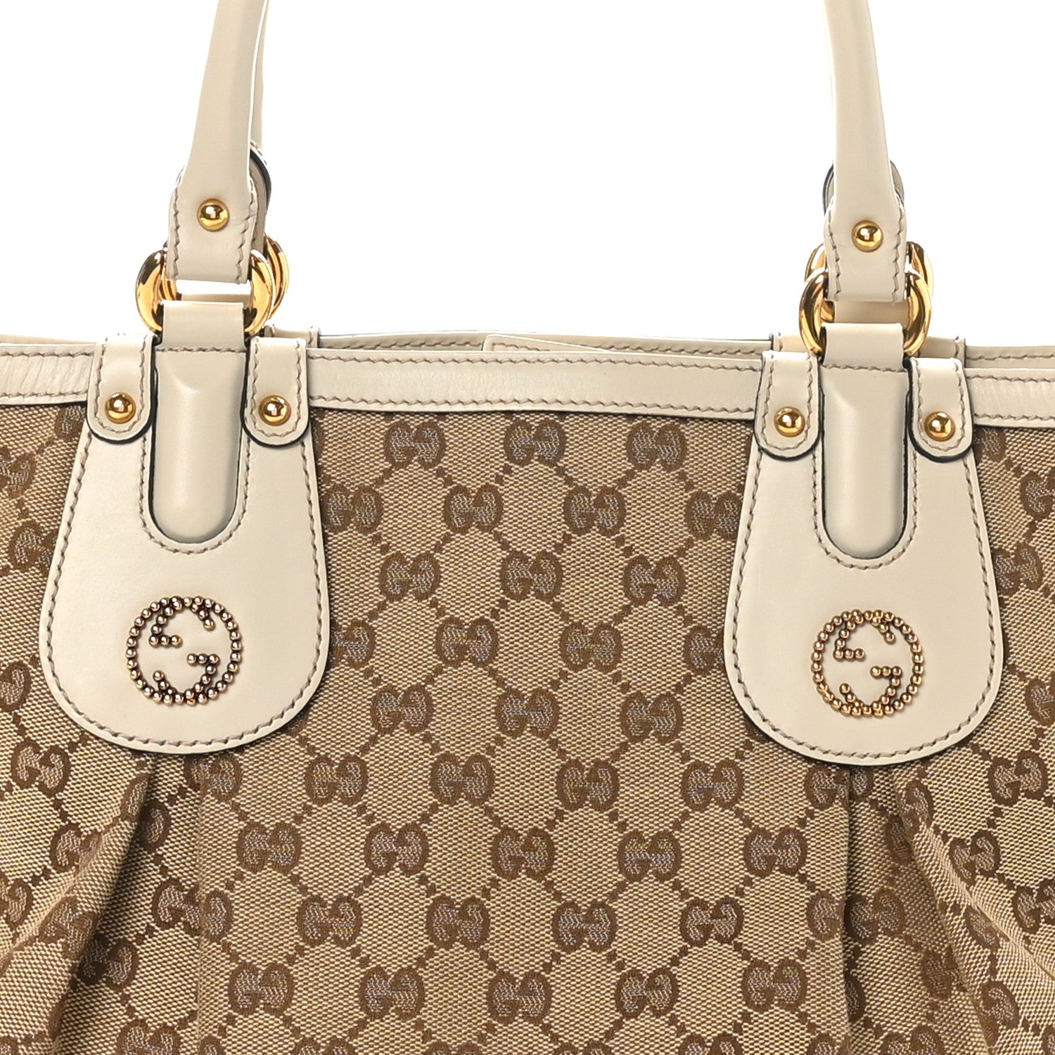 Gucci Monogram Medium Scarlett Studded Tote Off White 8 of 12