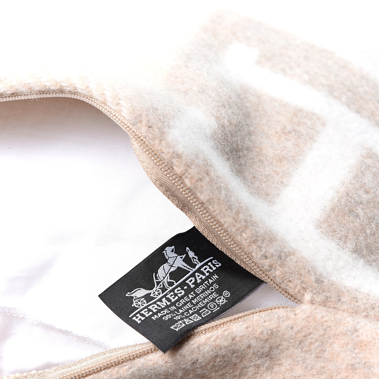 Wool Cashmere Avalon III Pillow PM Coco Camomille