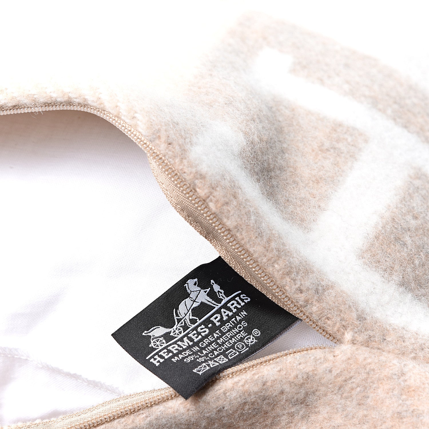 Hermes Wool Cashmere Avalon III Pillow PM Coco Camomille 3 of 4