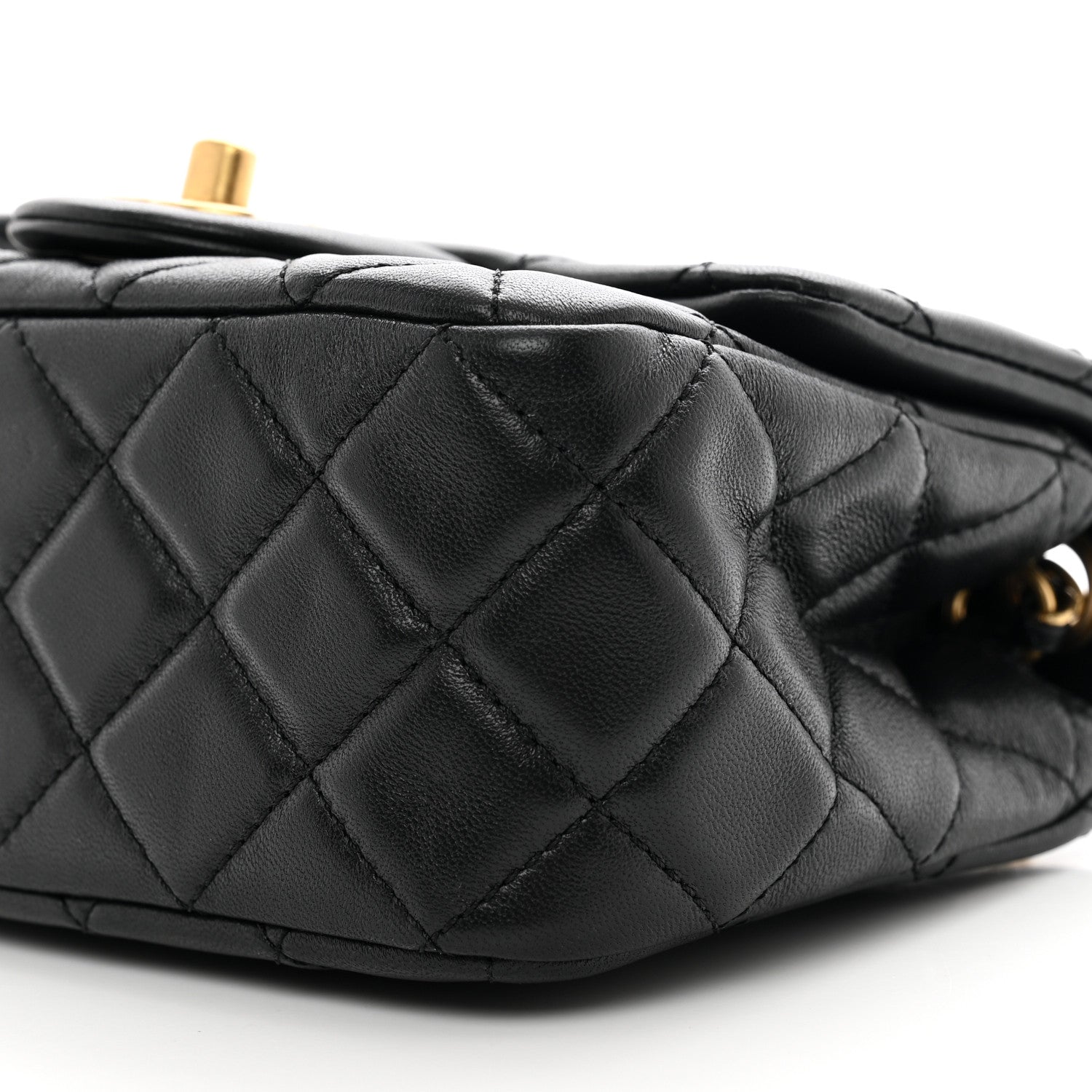 Chanel Lambskin Quilted Mini Pearl Crush Flap Black 10 of 10