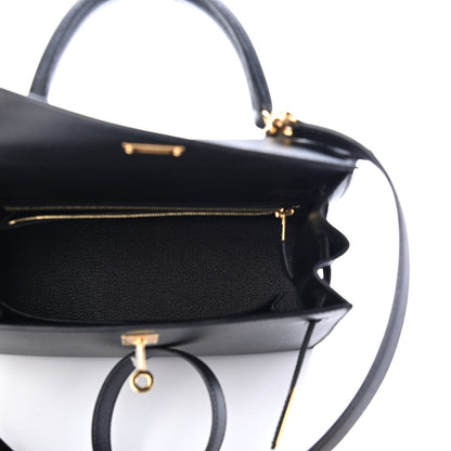 Hermes Epsom Kelly Sellier 25 Black 4 of 10