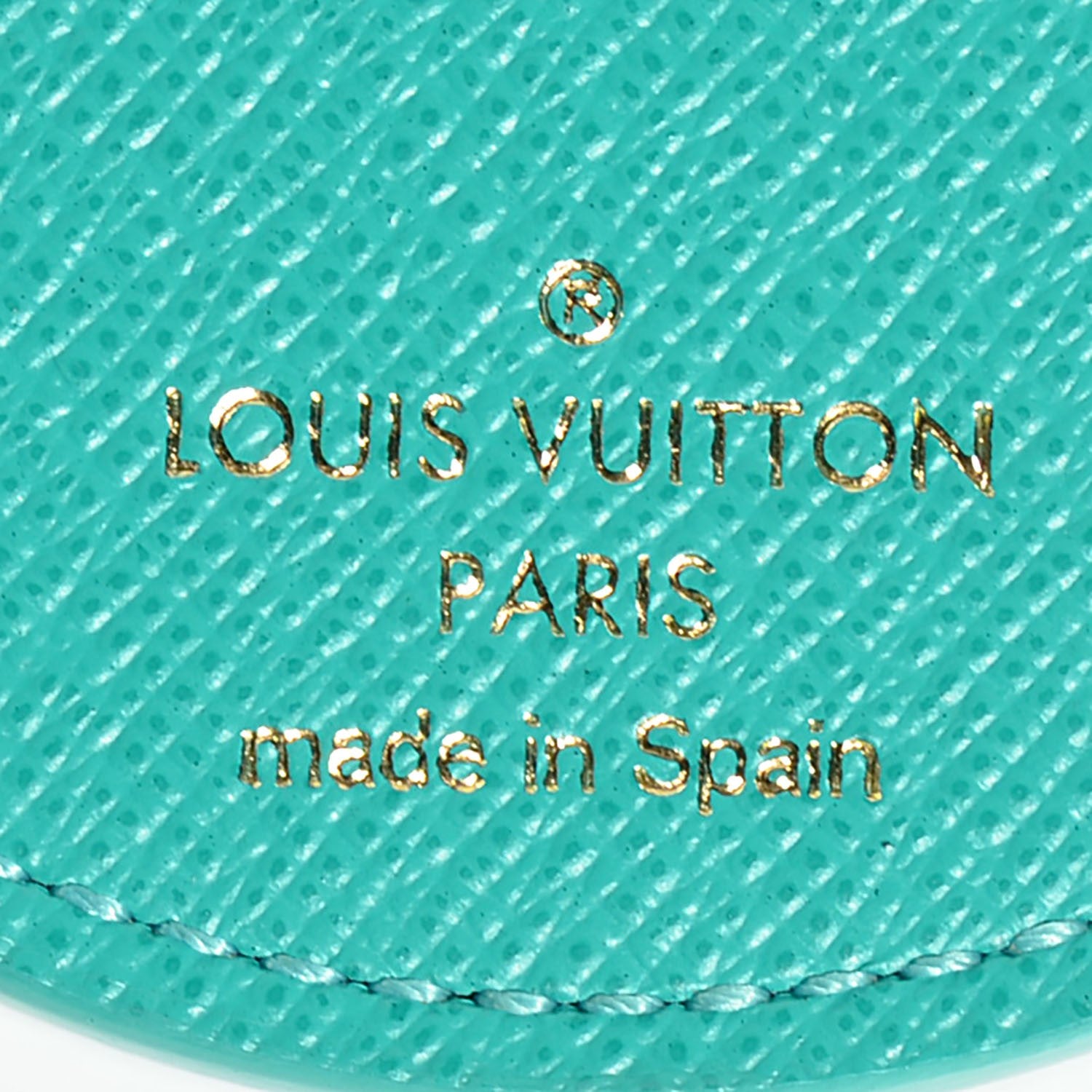 Louis Vuitton Monogram Illustre V Bag Charm Key Ring Turquoise 3 of 4