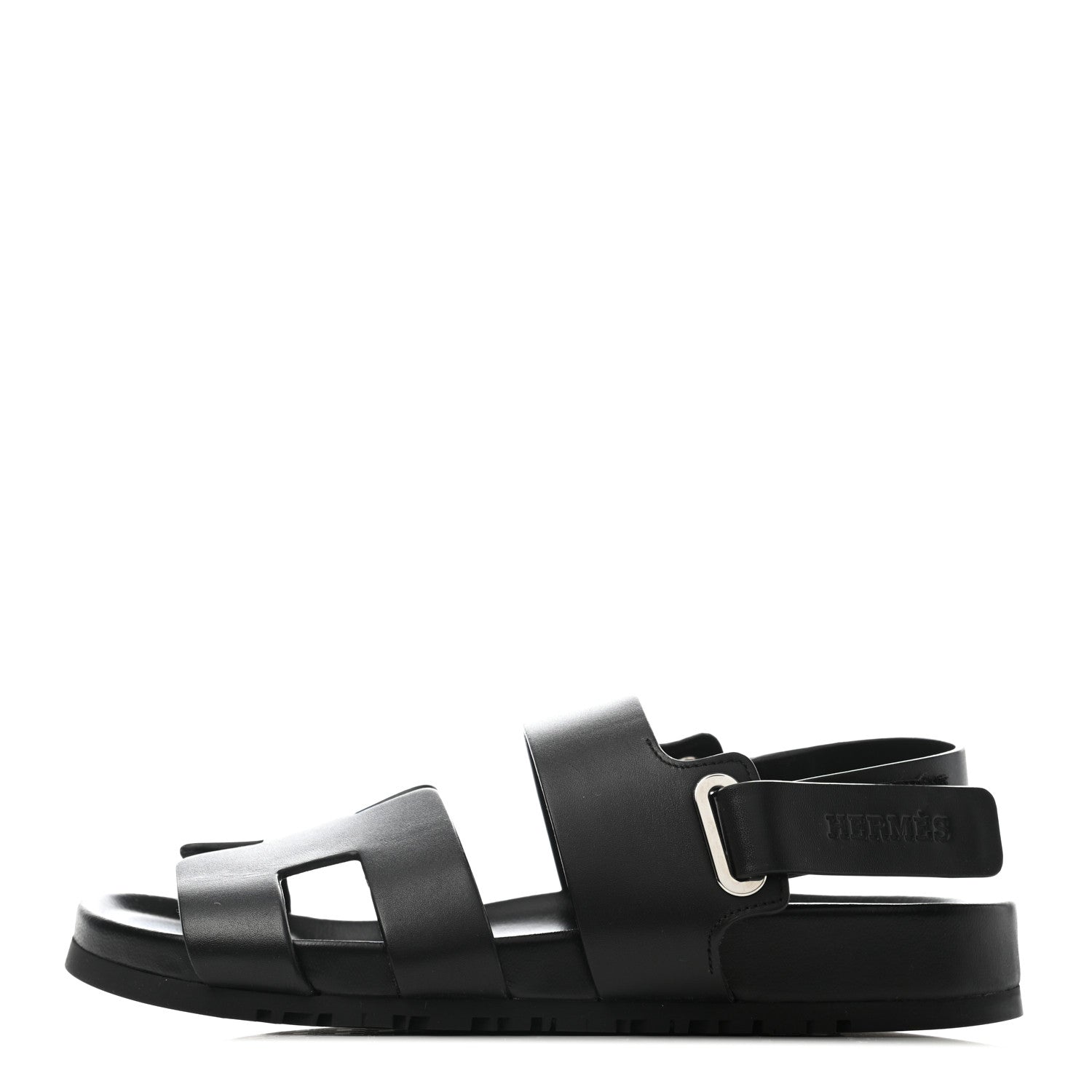 Hermes Calfskin Womens Takara Sandals 36 Black 1 of 6
