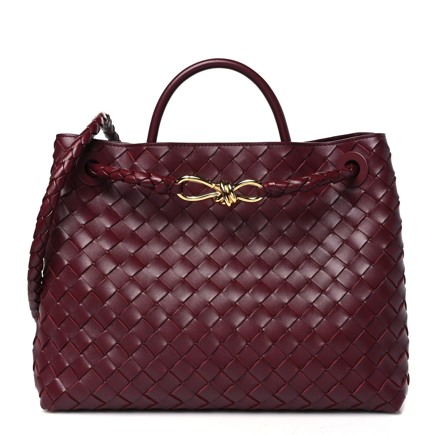 Bottega Veneta Nappa Intrecciato Small Andiamo Shoulder Bag Barolo 1 of 9