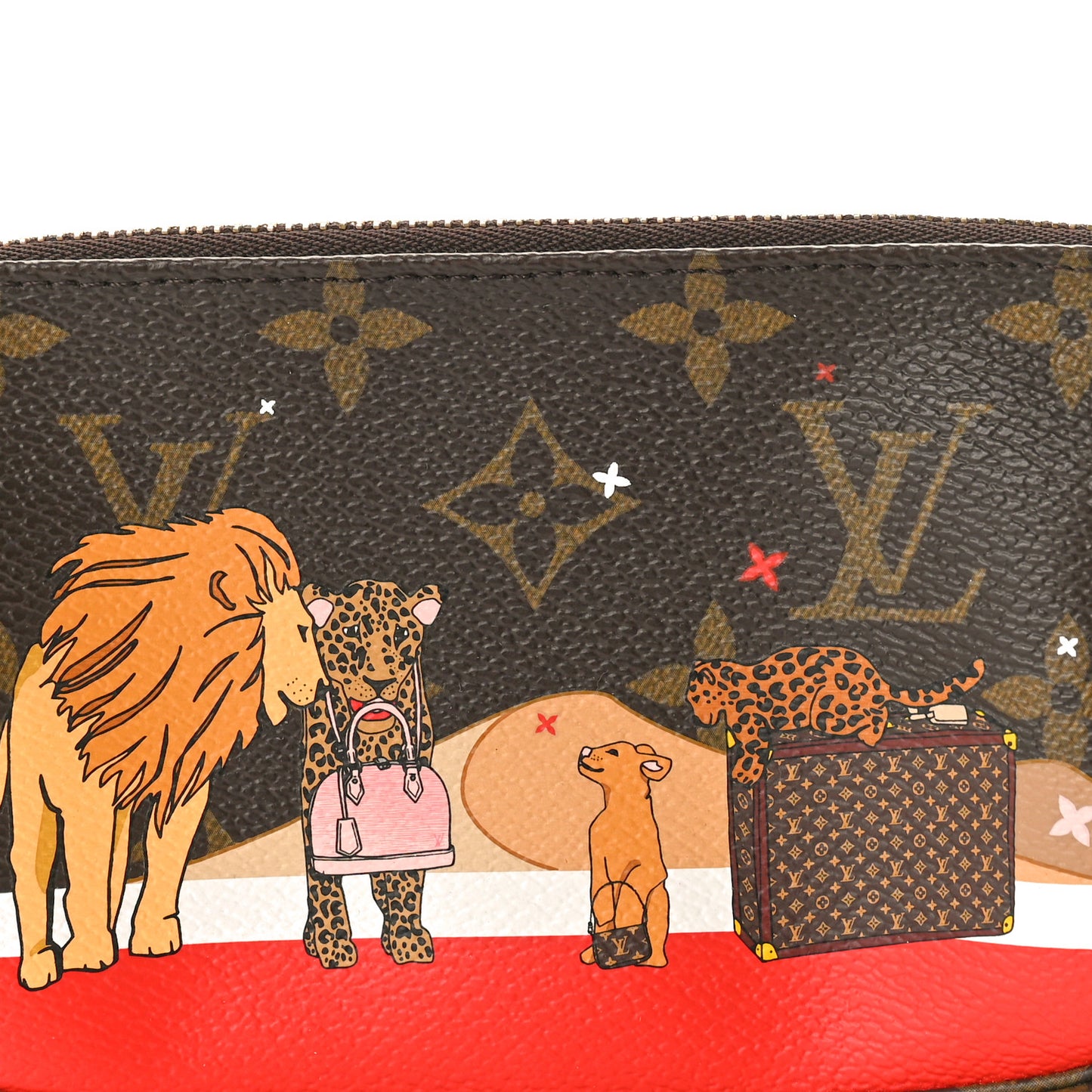 Monogram 2018 Christmas Animation Mini Cats Pochette Accessories