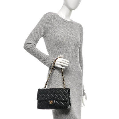 Chanel Lambskin Quilted Medium Double Flap Black 2 of 8