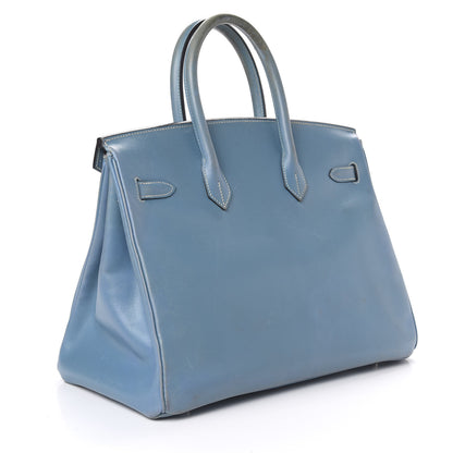 Hermes Box Birkin 35 Blue Jean 2 of 26