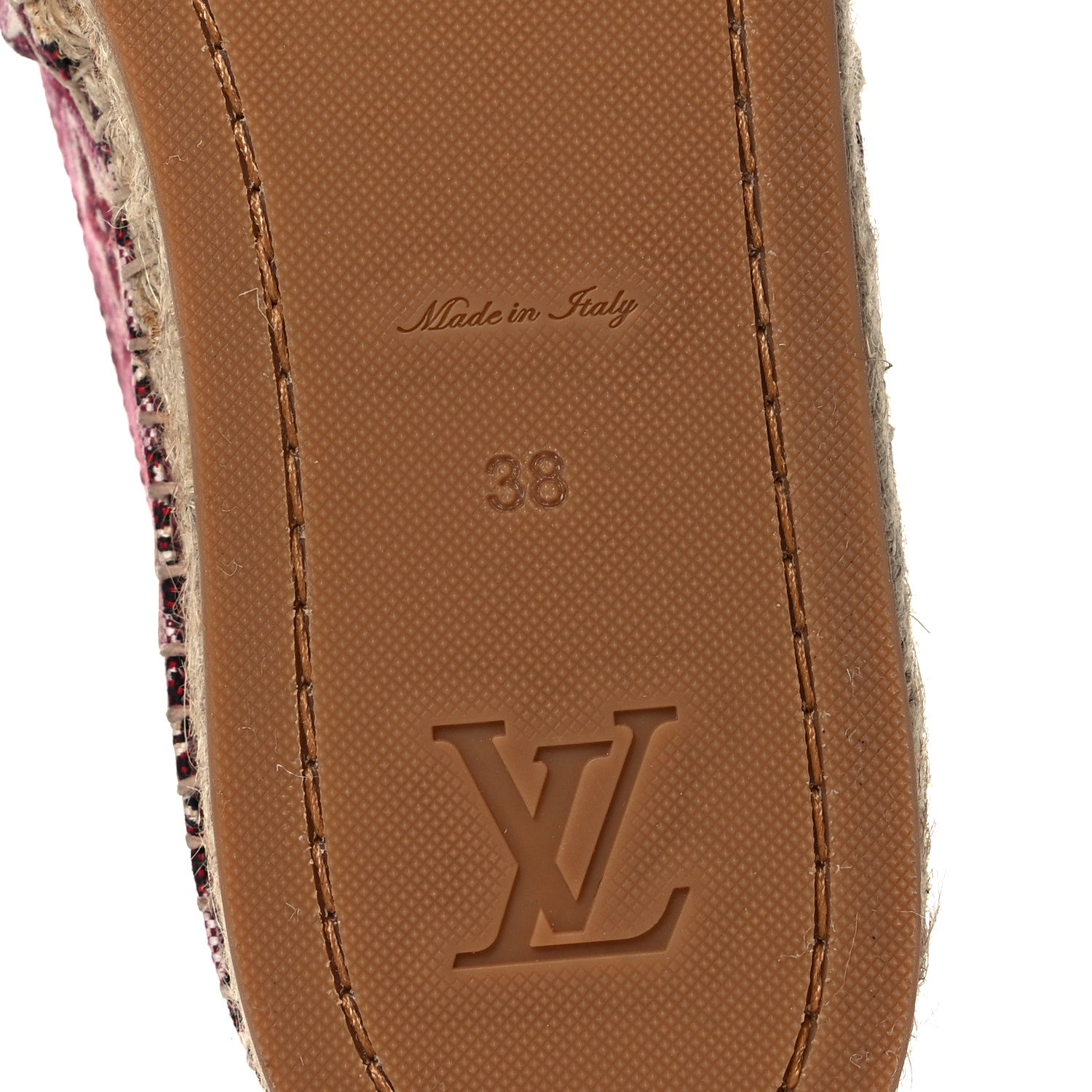 Louis Vuitton Jacquard Since 1854 Starboard Espadrille Flats 38 Bordeaux 6 of 9
