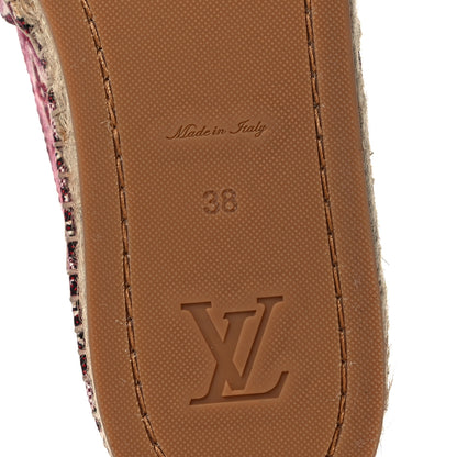 Louis Vuitton Jacquard Since 1854 Starboard Espadrille Flats 38 Bordeaux 6 of 9