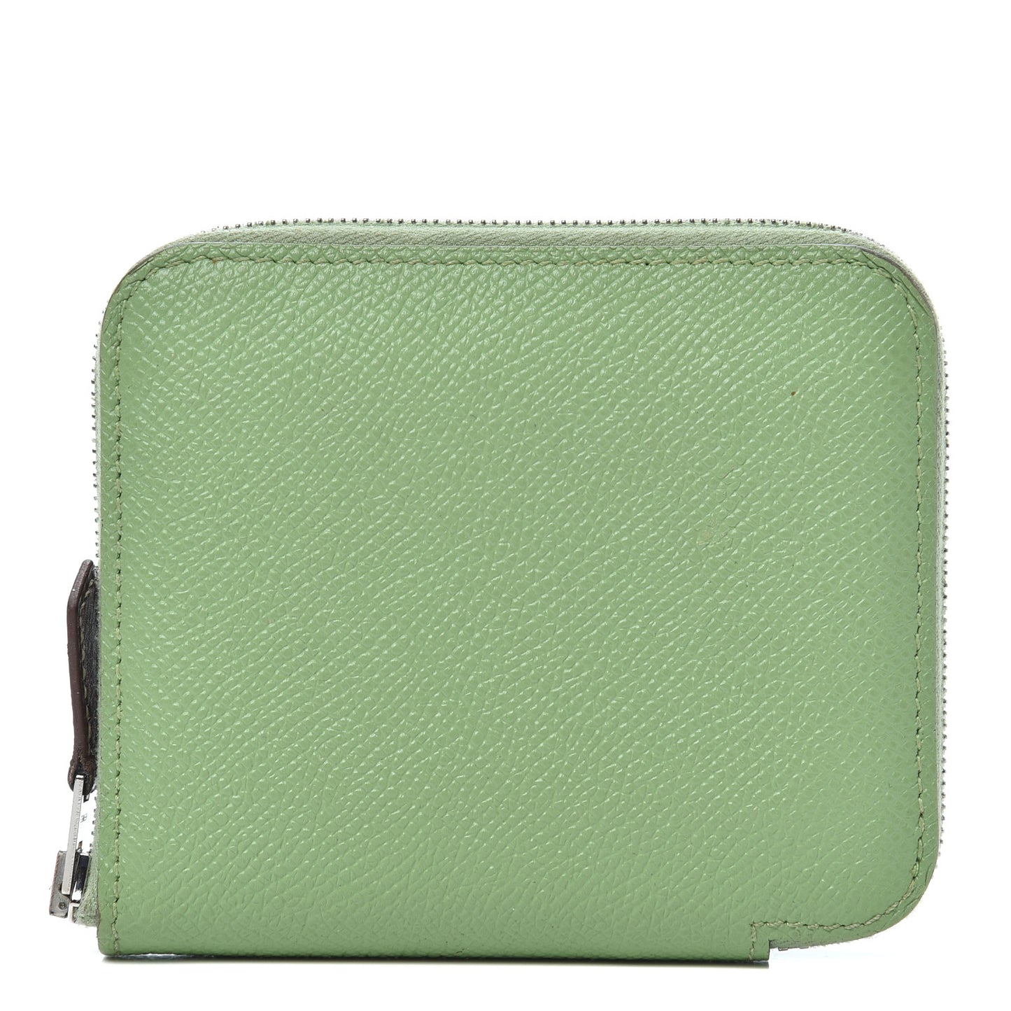 Epsom Silk'In Compact Wallet Vert Criquet