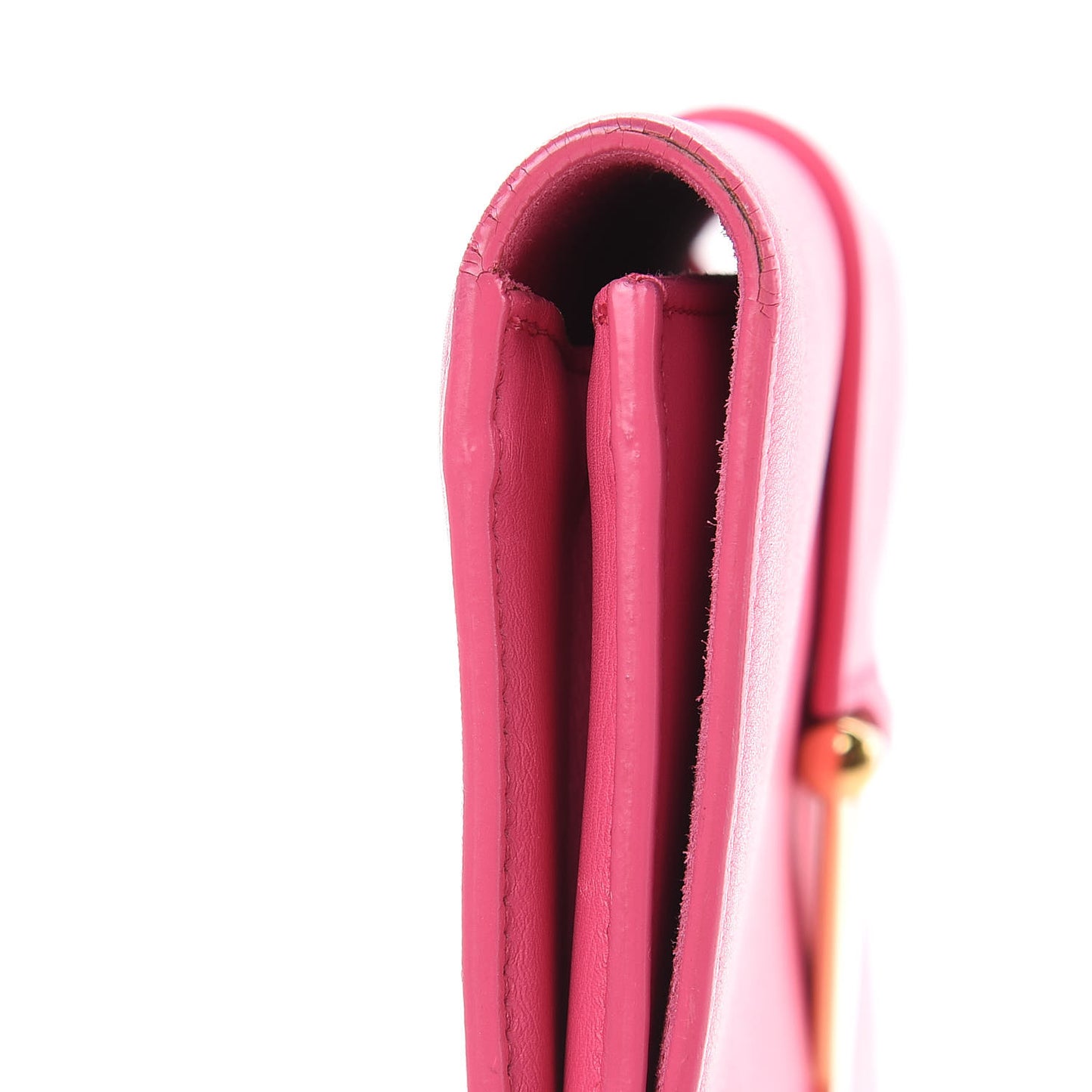 Calfskin Classic Y Ligne Clutch Pink