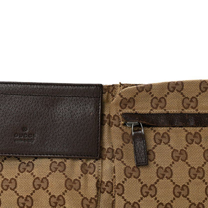 Gucci GG Monogram Double Pocket Belt Bag Dark Brown 8 of 12