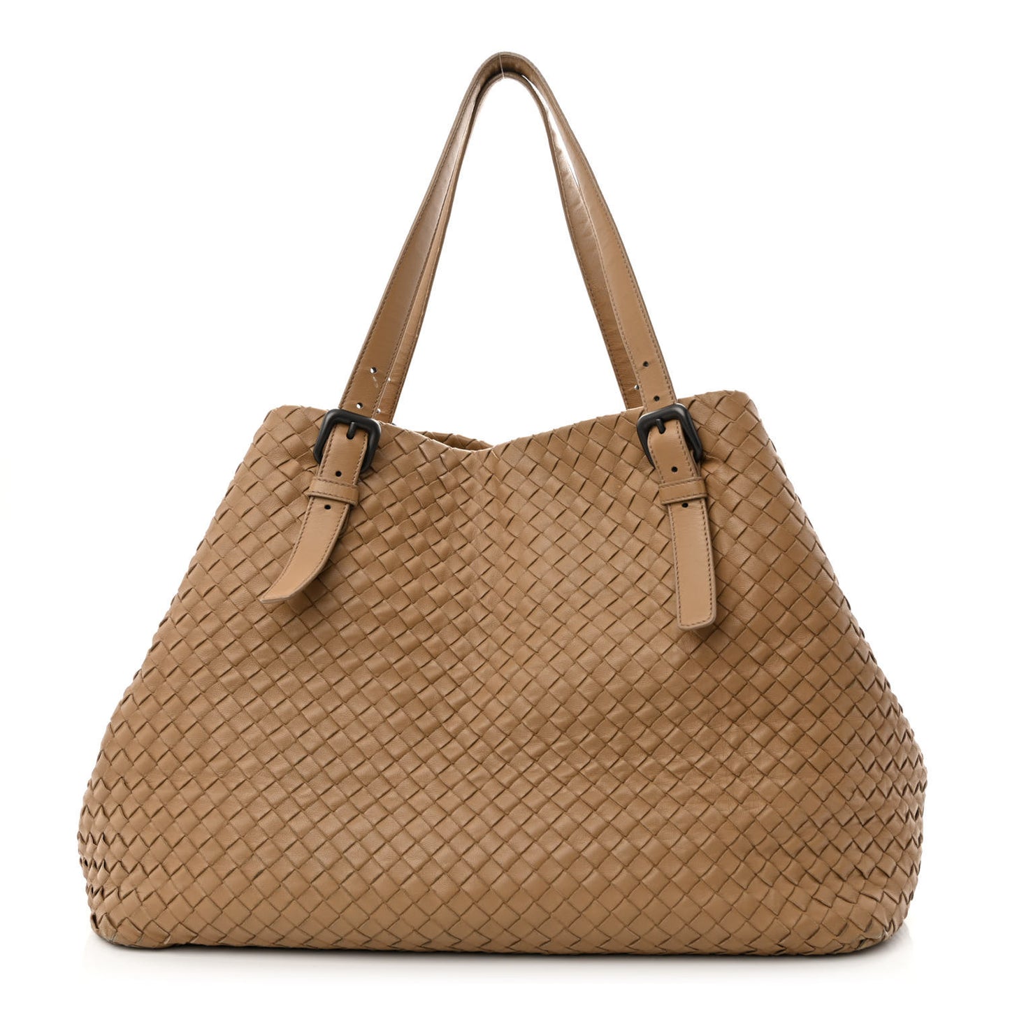 Nappa Intrecciato Large Cesta Tote Camel
