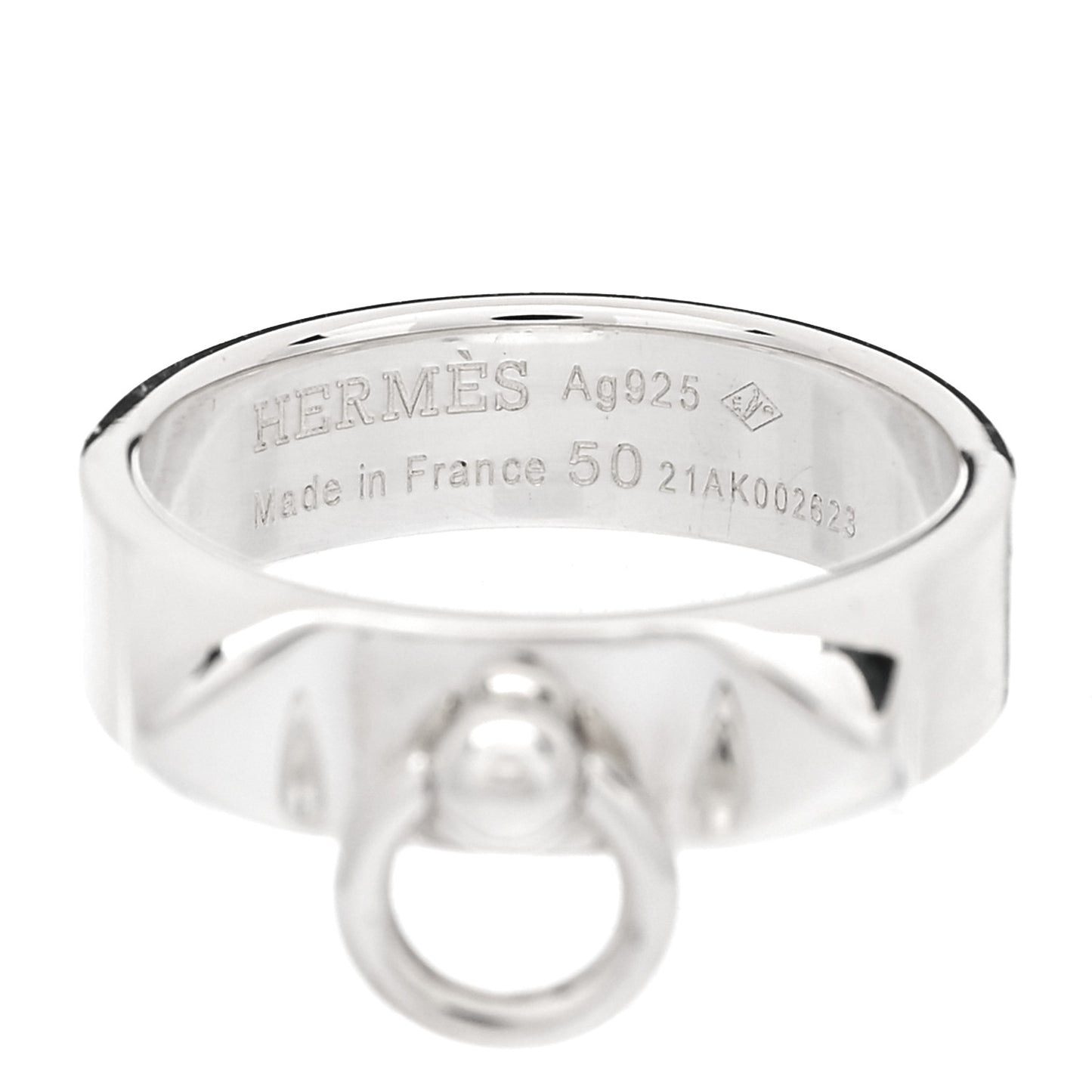 Sterling Silver PM Collier De Chien Ring 50 5.25