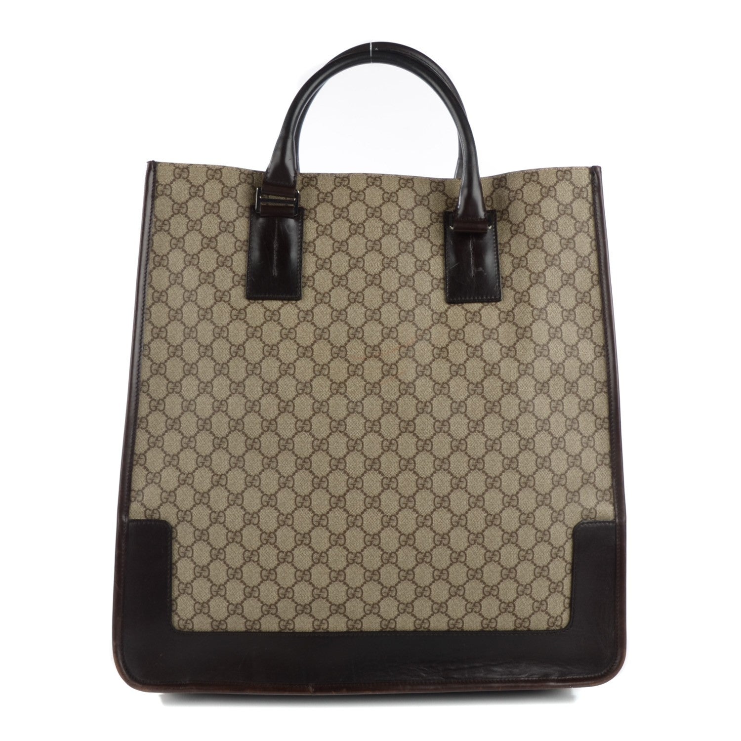 Gucci GG Plus Monogram Large Vertical Tote Dark Brown 1 of 14