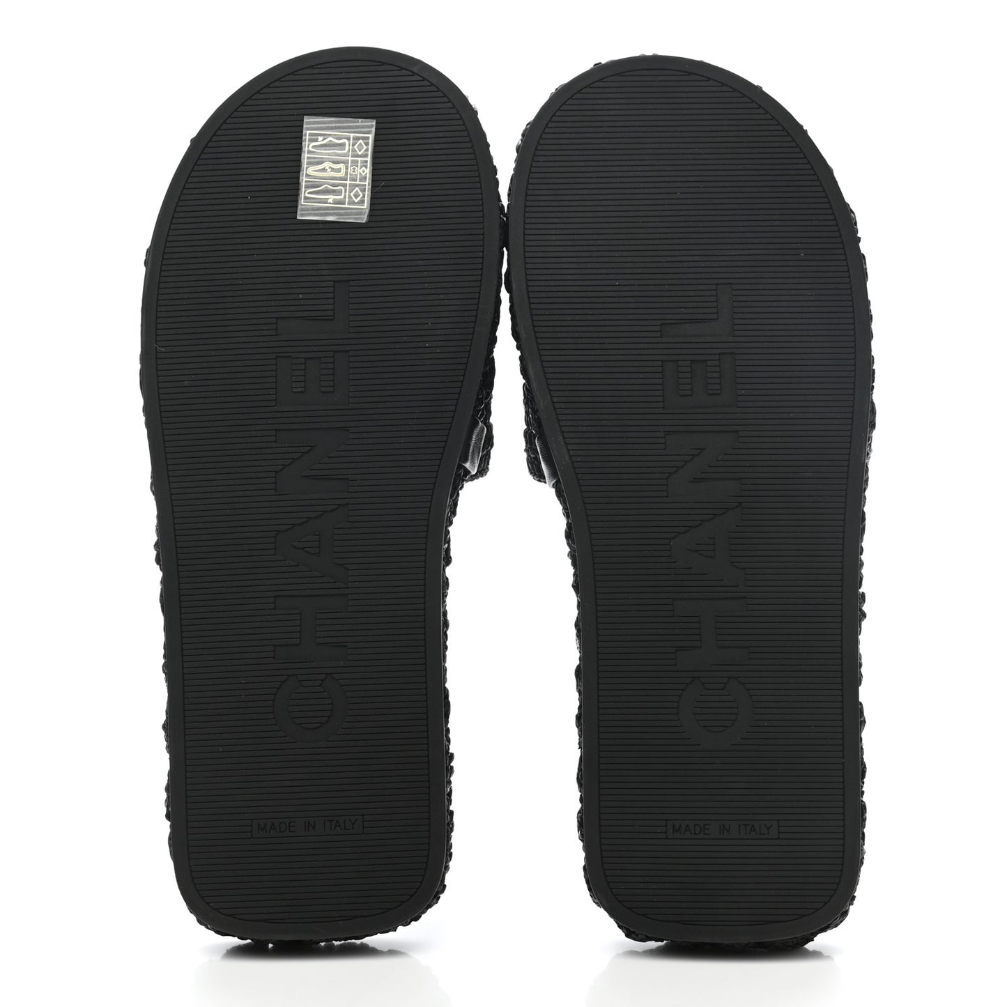 Cord Braided CC Mules 37 Black