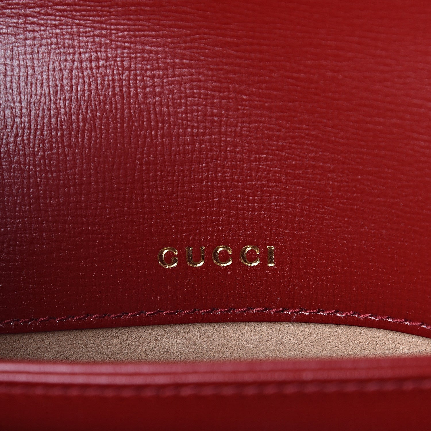 Gucci GG Supreme Monogram Azalea Calfskin Horsebit 1955 Shoulder Bag Beige Ebony New Cherry Red 6 of 9