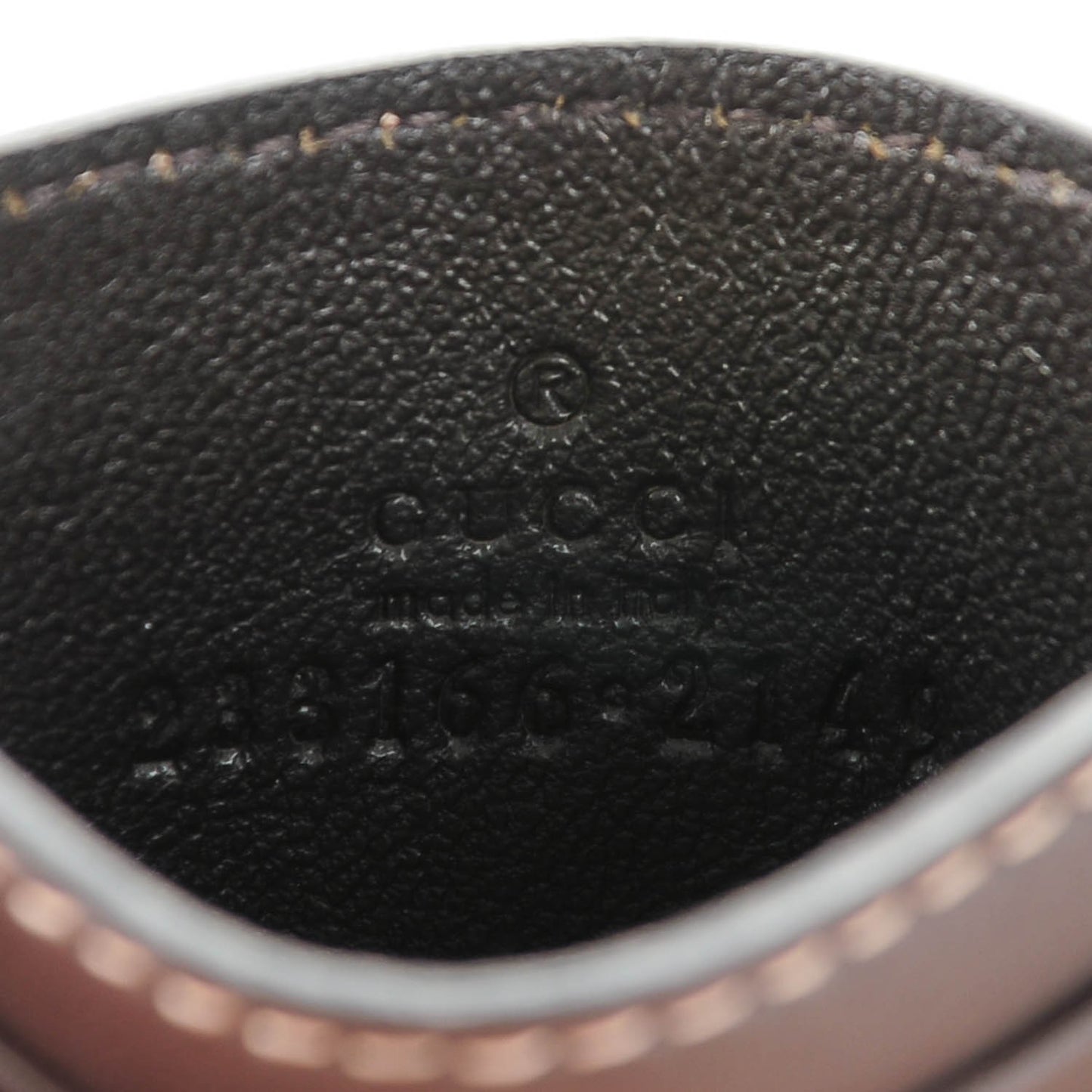 GG Supreme Monogram Card Holder Dark Brown