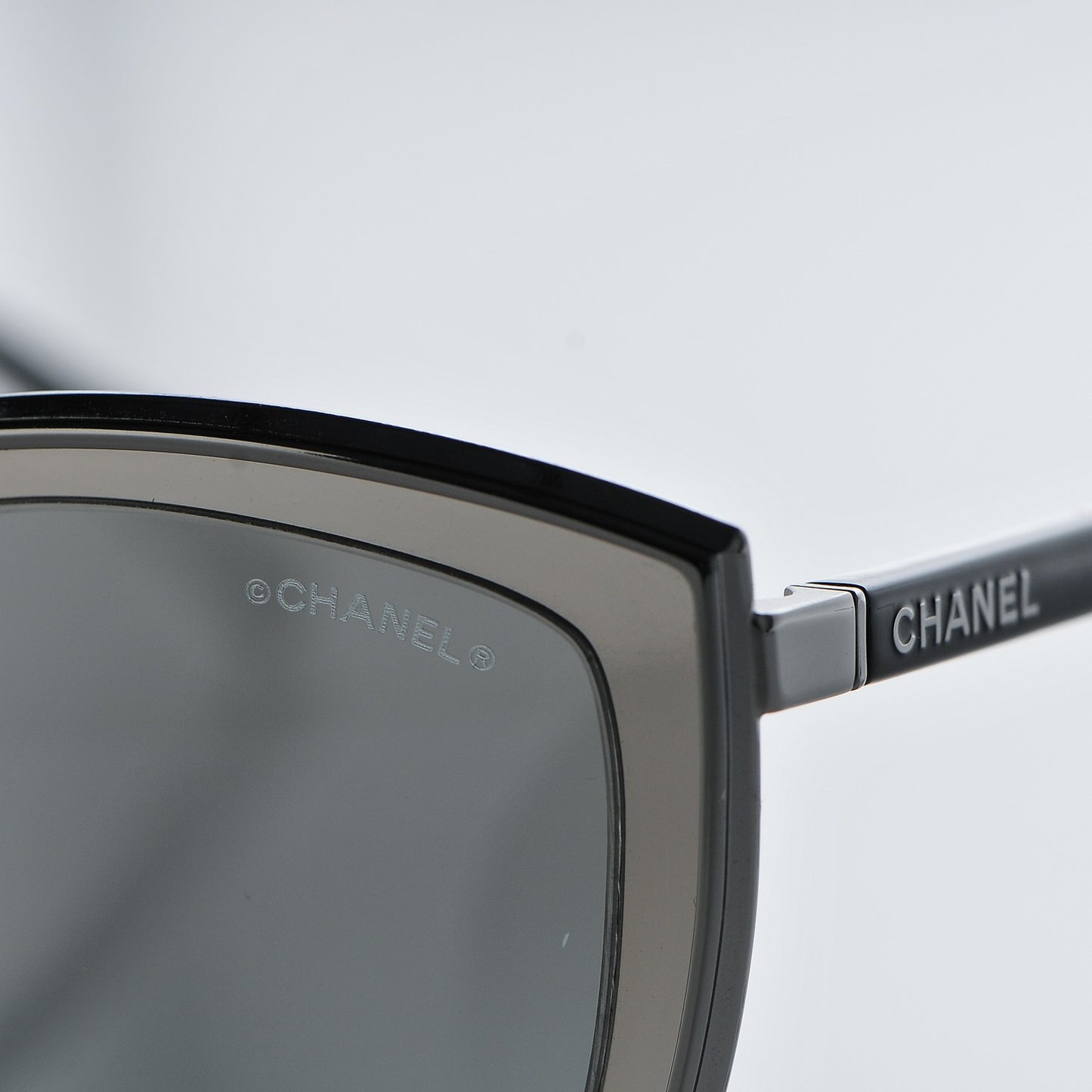 Metal Cat Eye Sunglasses 4222 Silver Black