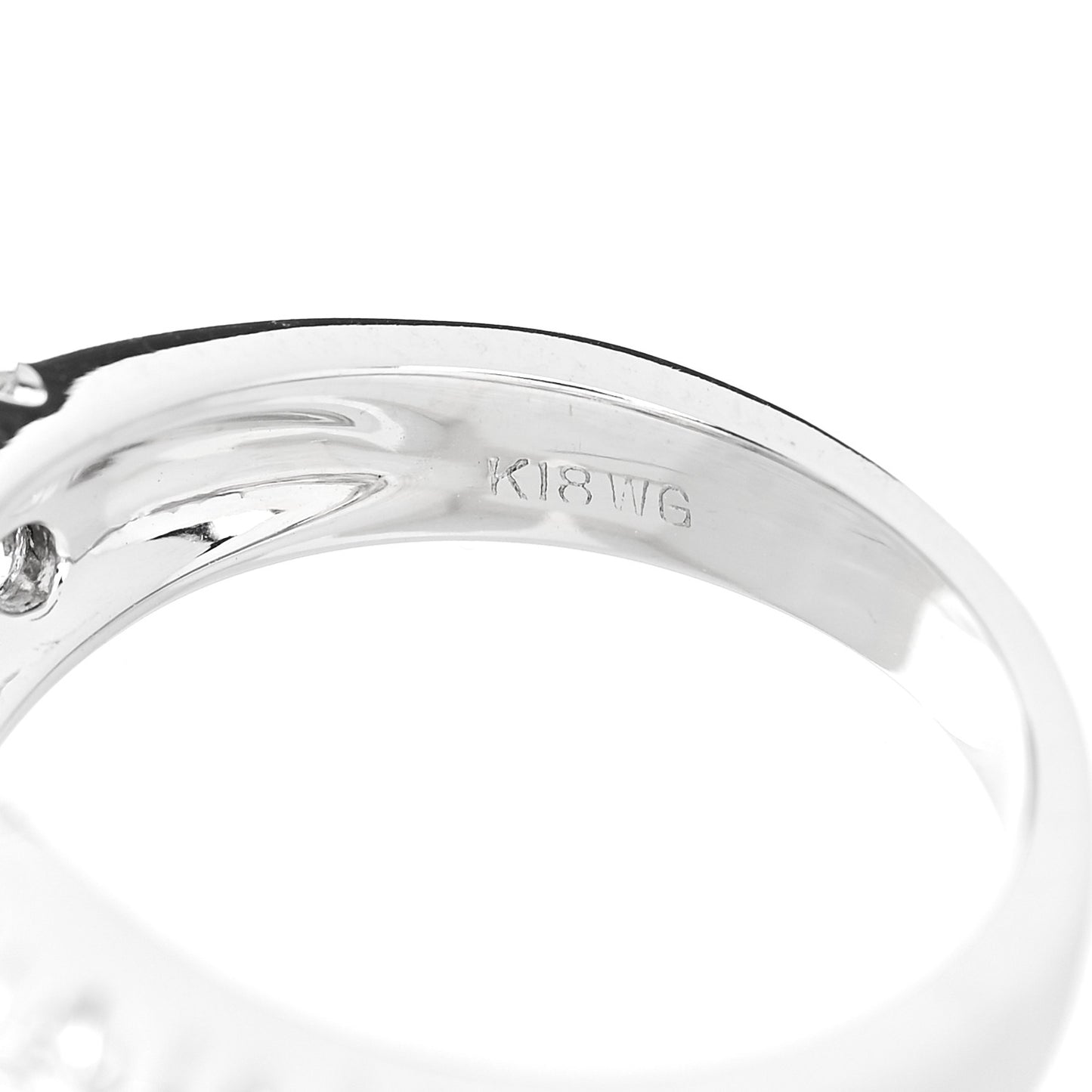 18K White Gold Diamond 1.92ctw Baguette Round Cut Ring 50 5.25