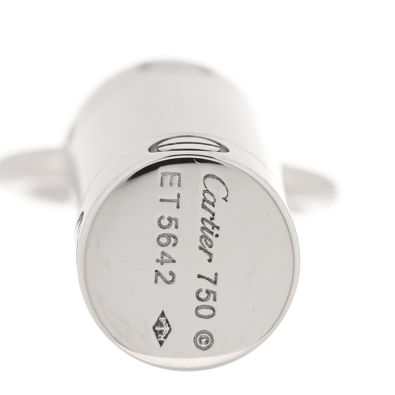 Cartier 18K White Gold Diamond Screwdriver Pendant 3 of 3