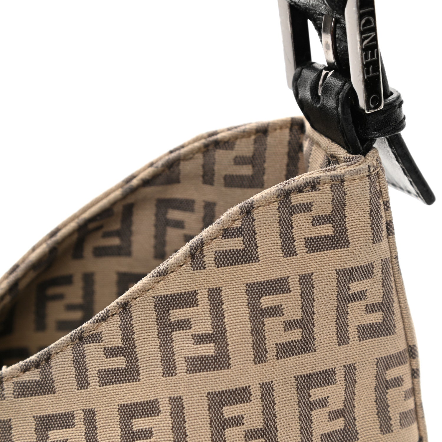 Fendi Zucchino Vitello Hobo Beige Black 12 of 12