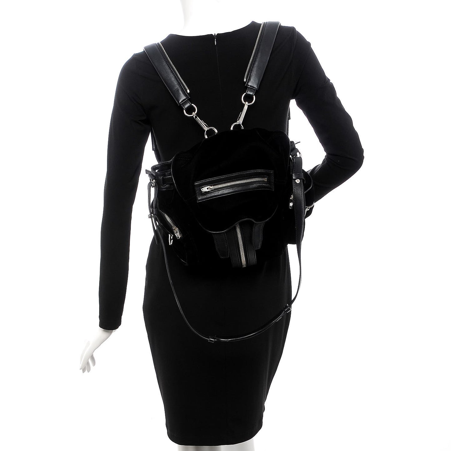 Lambskin Velvet Mini Marti Backpack Black Nickel Hardware