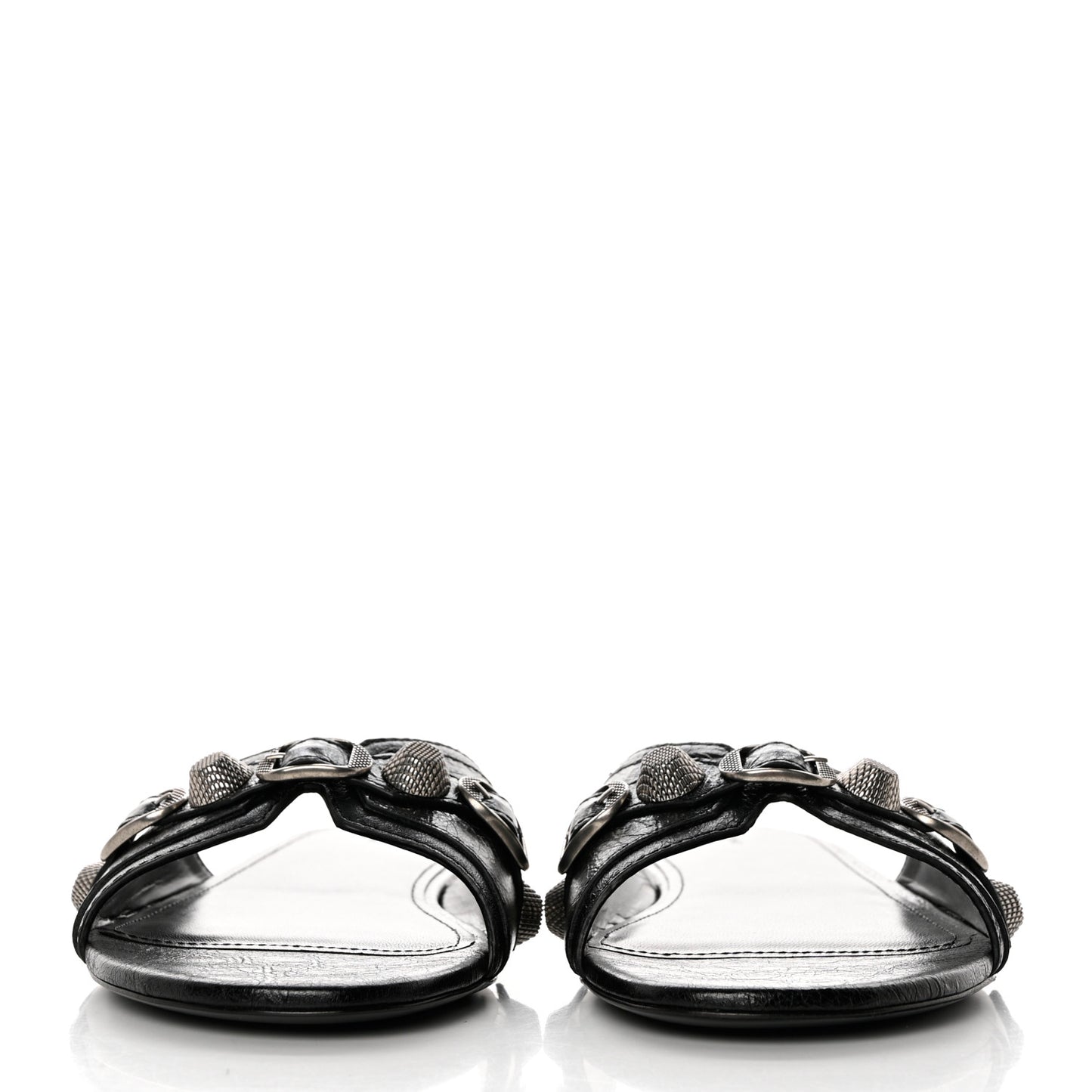 Agneau Arena Cagole Flat Slide Sandals 39 Black