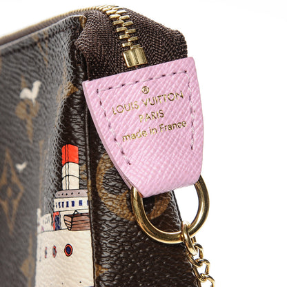 Louis Vuitton Monogram 2016 Christmas Animation Mini Pochette Accessories Rose Ballerine 5 of 6