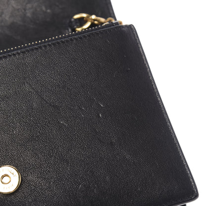 Saint Laurent Smooth Calfskin Classic Monogram Kate Heart Tassel Heart Chain Wallet Black 16 of 20