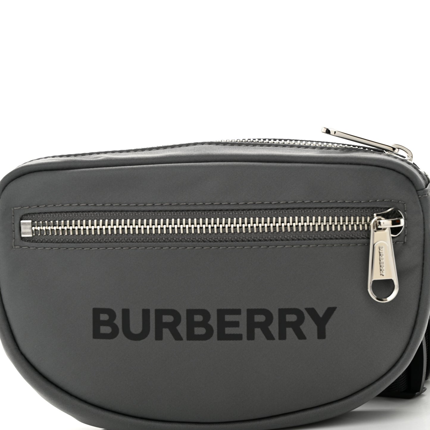 Econyl Logo Print Small Cannon Bum Bag Charcoal Grey