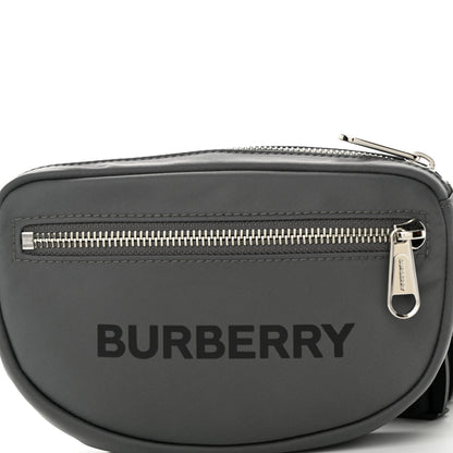 Burberry Econyl Logo Print Small Cannon Bum Bag Charcoal Grey 7 of 9