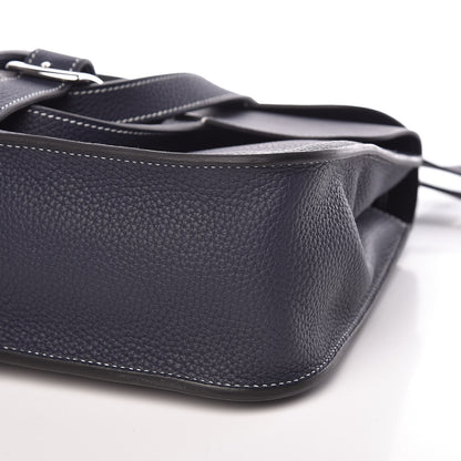 Hermes Taurillon Clemence Halzan 31 GM Bleu Nuit 15 of 16