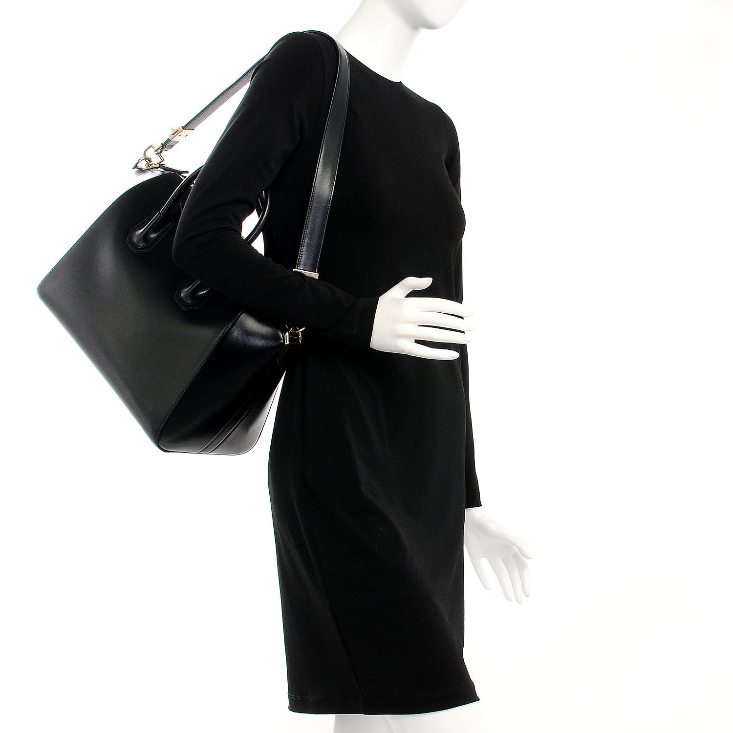 Givenchy Shiny Lord Calfskin Medium Antigona Black 2 of 8