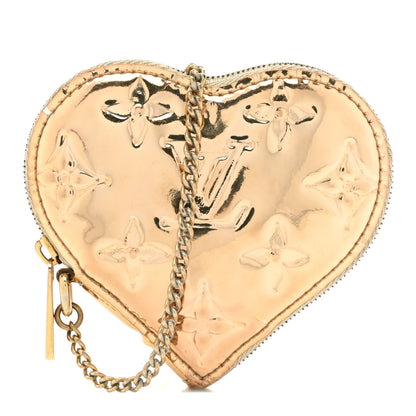 Louis Vuitton Monogram Miroir Heart Coin Purse Gold 1 of 12