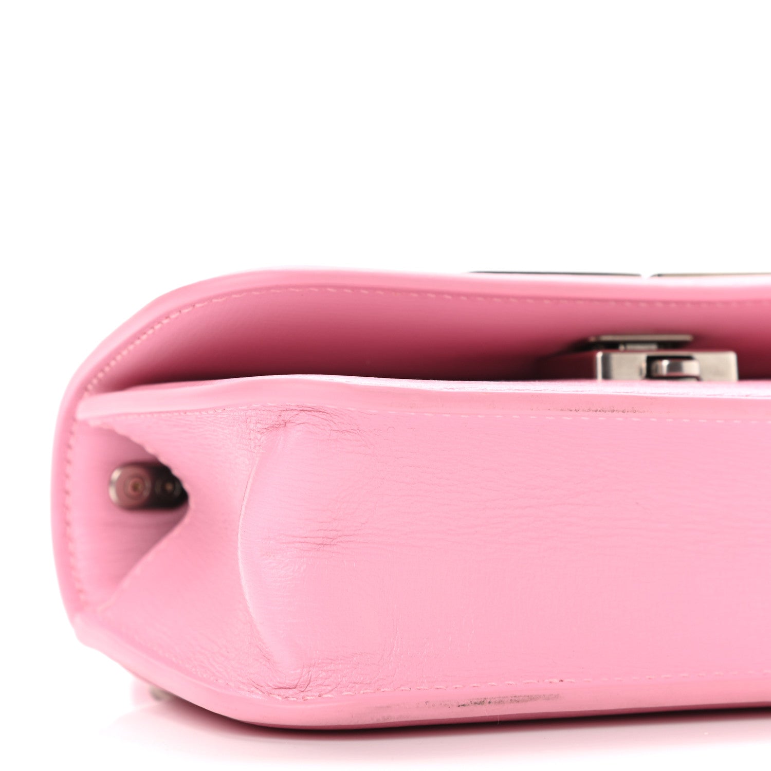 Balenciaga Calfskin Stripe Embossed Gossip Chain Bag XS Candy Pink 9 of 10