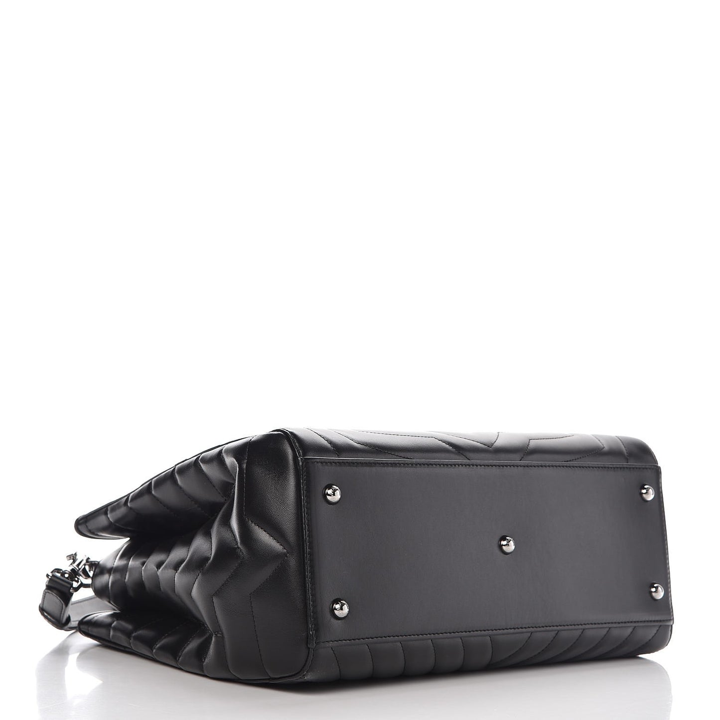 Calfskin Matelasse Glam Love Tote Black