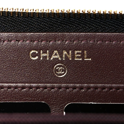Chanel Caviar Quilted Large Gusset Zip Around Wallet Black 7 of 12