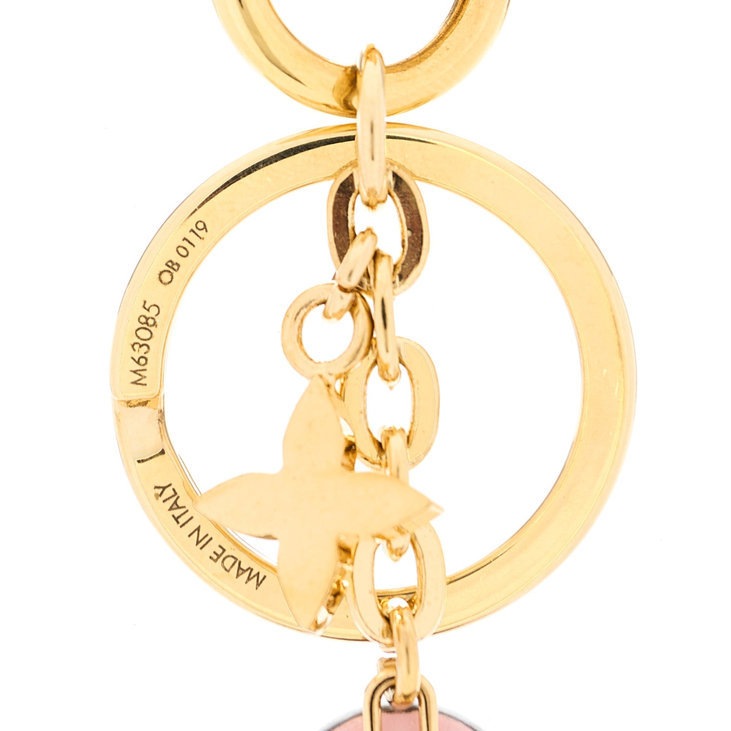 Louis Vuitton Monogram Blooming Flowers BB Bag Charm Key Holder Pink 3 of 3