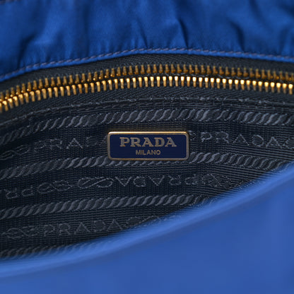 Prada Tessuto Nylon Saffiano Small Messenger Bag Blue 5 of 12